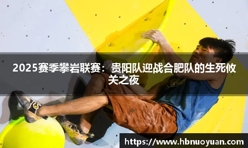 2025赛季攀岩联赛：贵阳队迎战合肥队的生死攸关之夜